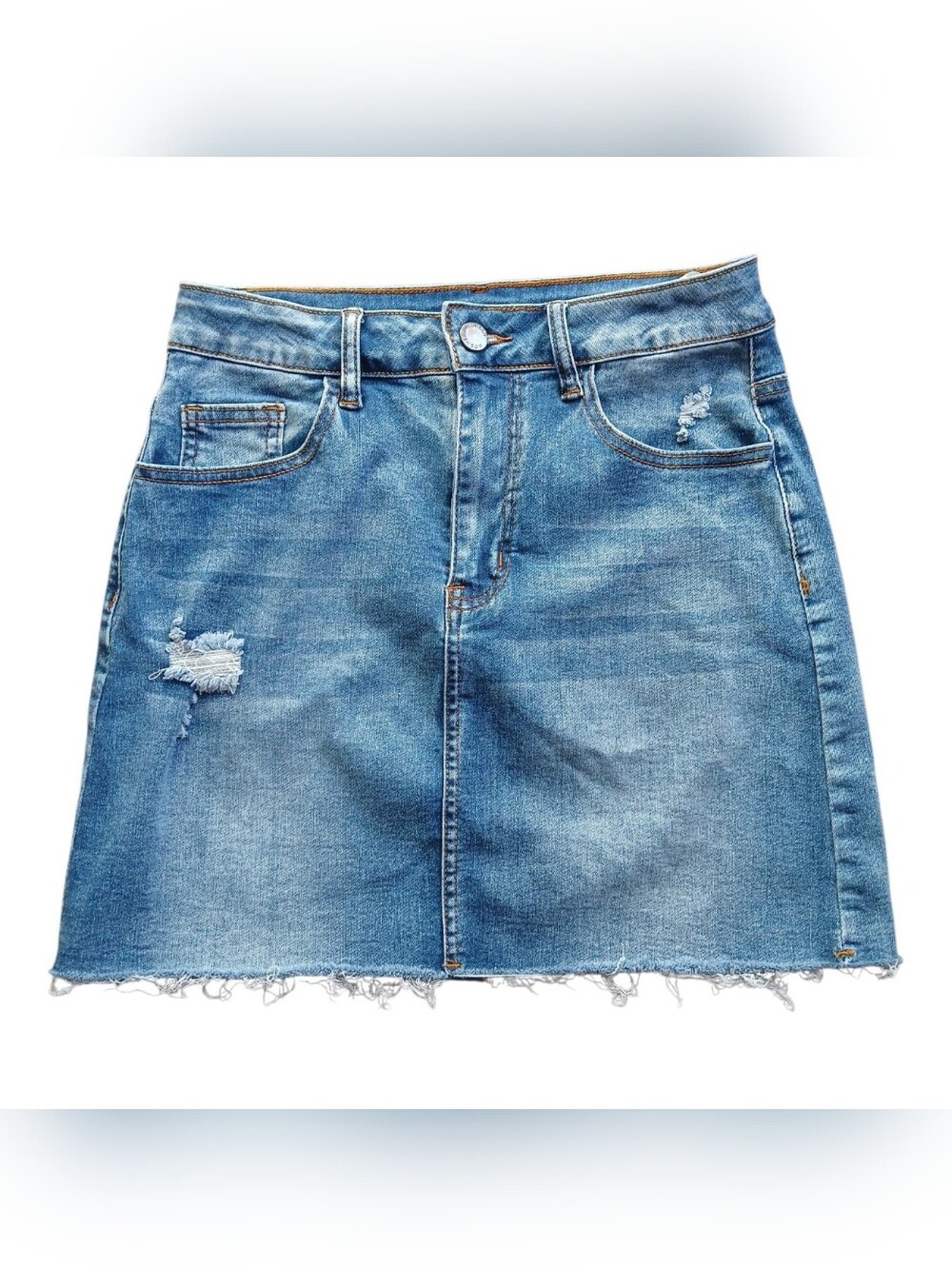 NWOT-Mini Skirt-Roswear-Blue Jean Skirt-Size Small